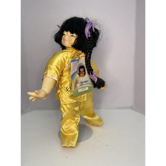Asian Girl Doll 14" With Stand Passport of the Kingdom of Heaven Collectible - Picture 6 of 10
